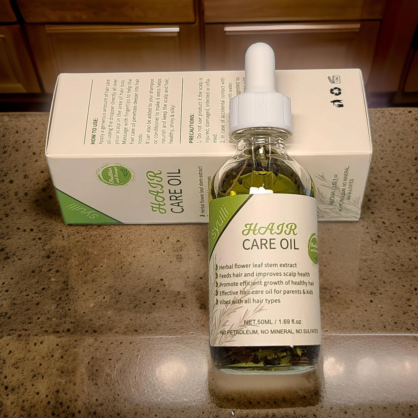 Huile de croissance de cheveux 100% naturelle