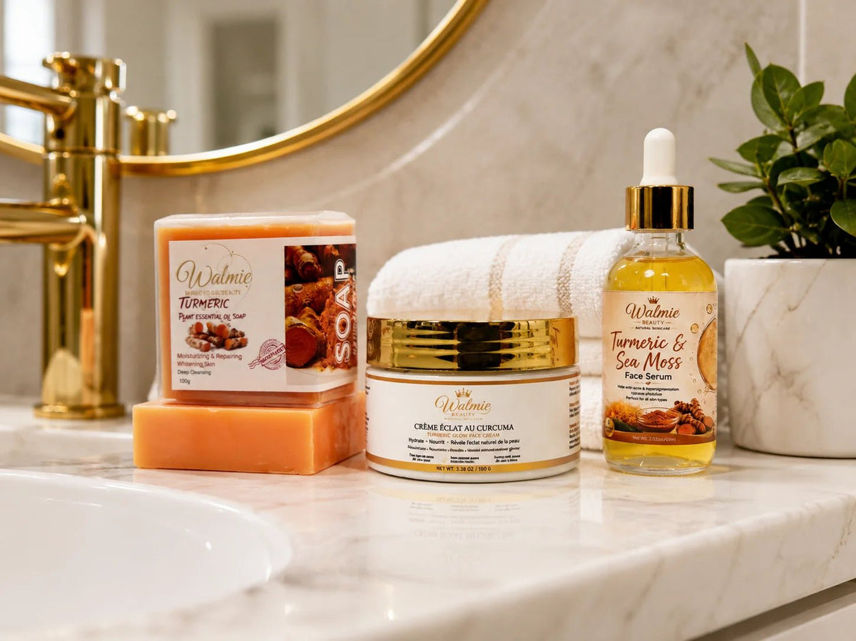 Gamme soin pour visage au curcuma Walmie Beauty
