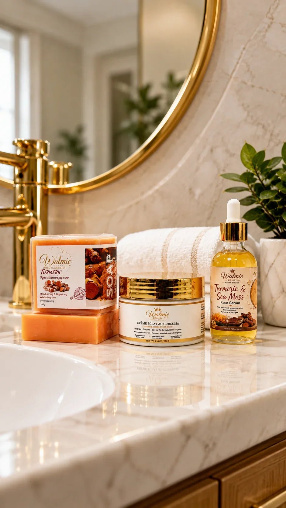 Savon gamme au curcuma Walmie Beauty | Soins du visage