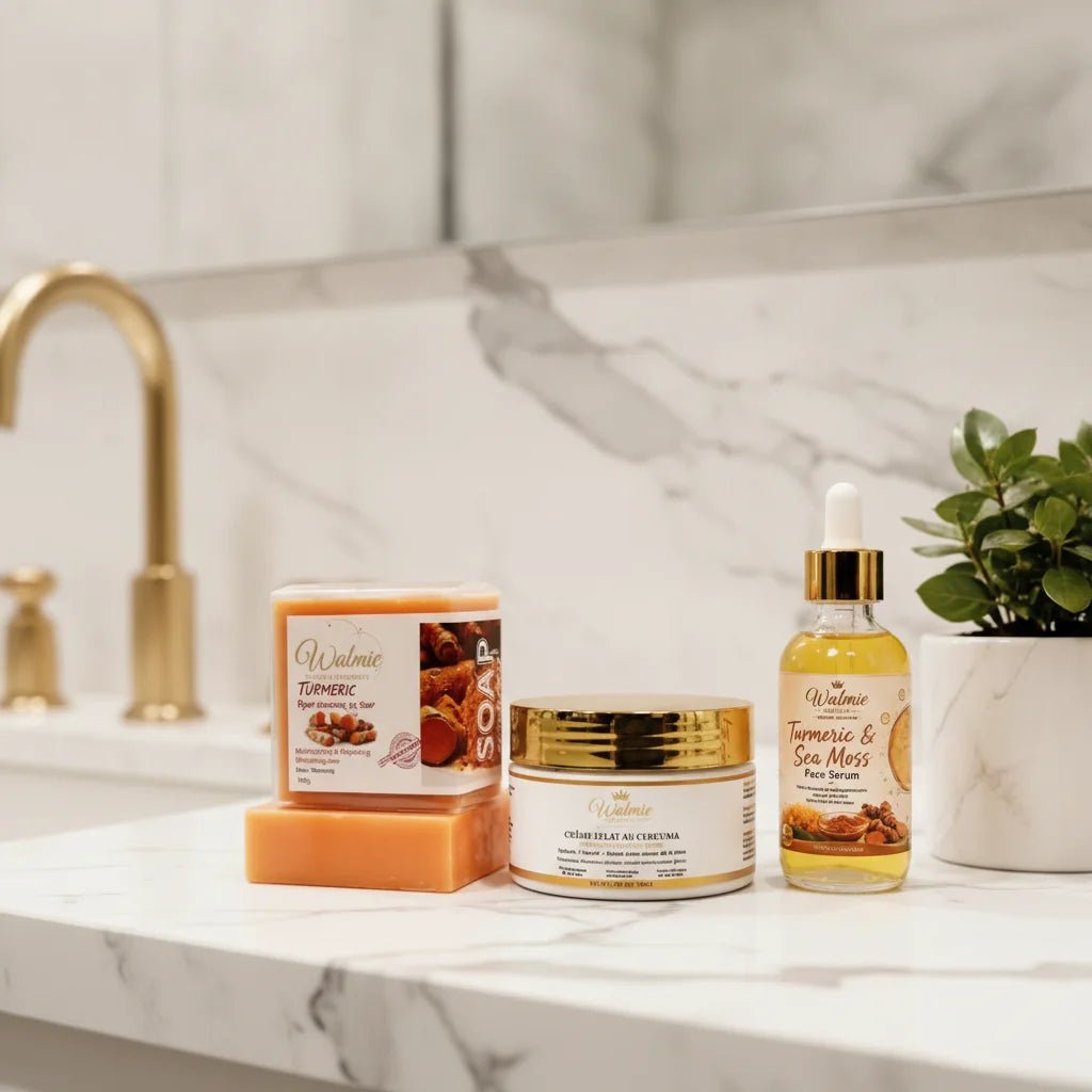 Gamme Curcuma Walmie Beauty | Savon, Sérum & Crème